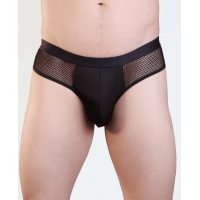 MENS L/XL JOCK-STRAP MESH SOLID POUCH